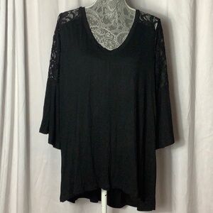 Cyrus Black Asymmetrical Relaxed Blouse